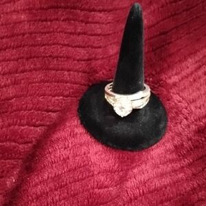 Avon Gold and White Ring with Classic Design